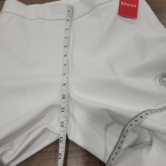 SPANX Silver Lining Classic White Slim Straight Pants Size M - Picture 7 of 12